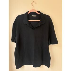 Zara Mens Navy Collared Polo Shirt XL